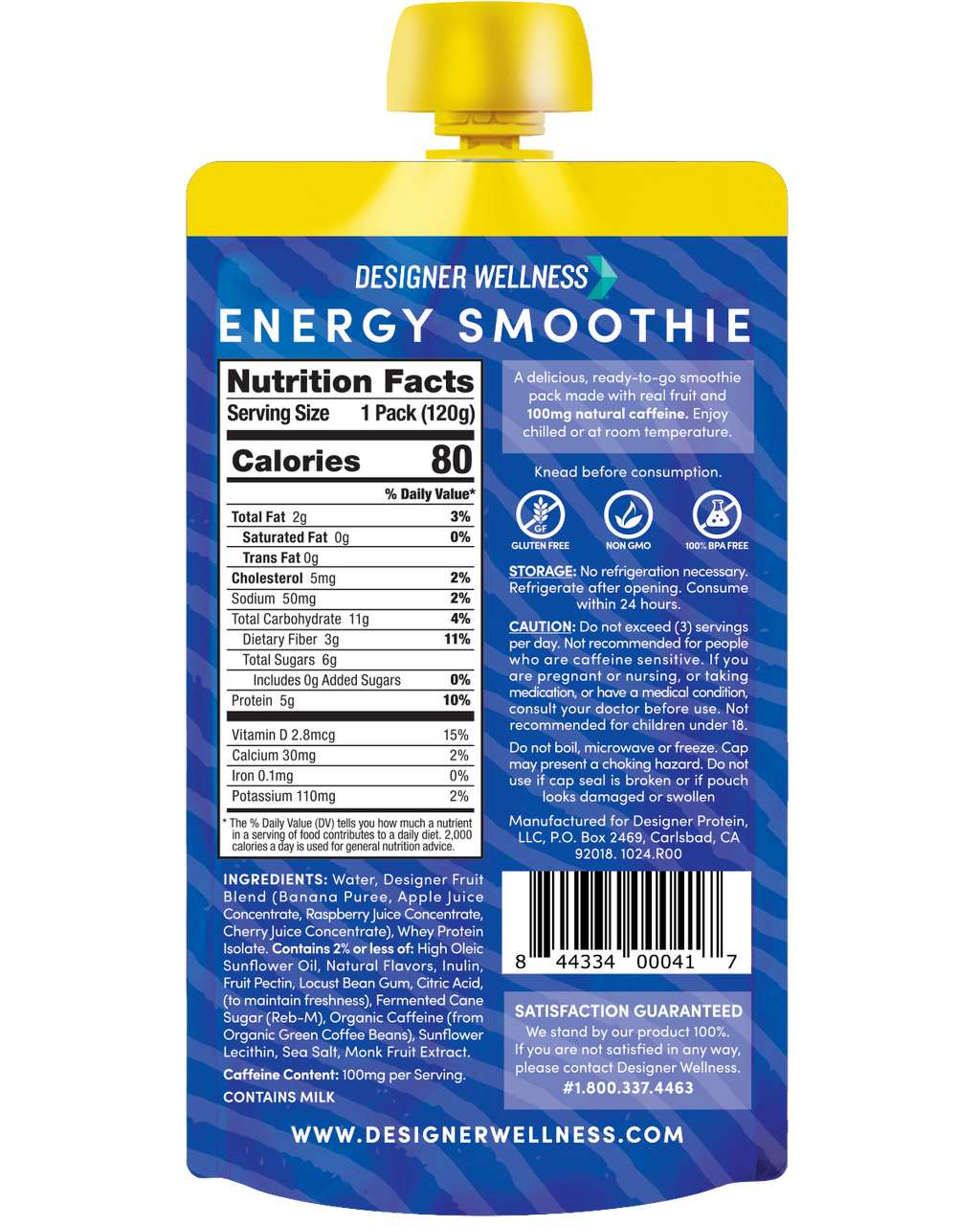 Energy Smoothies - Blue Raspberry 12 pack