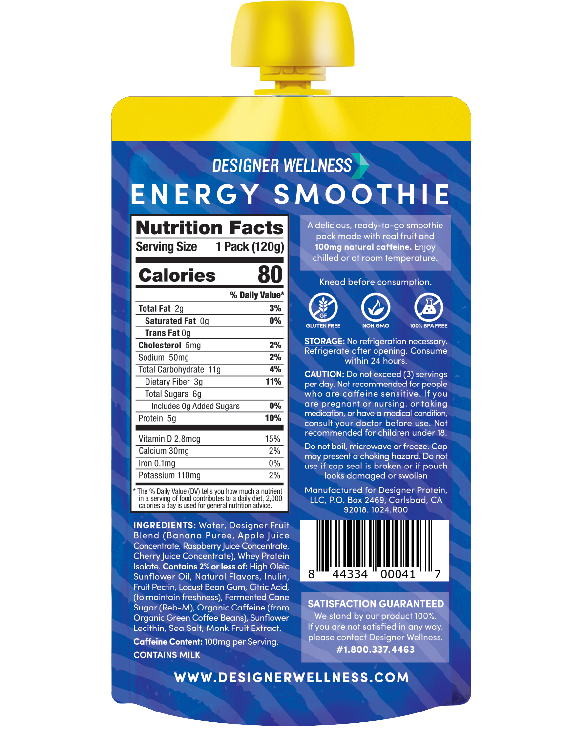 Energy Smoothies - Blue Raspberry 12 pack