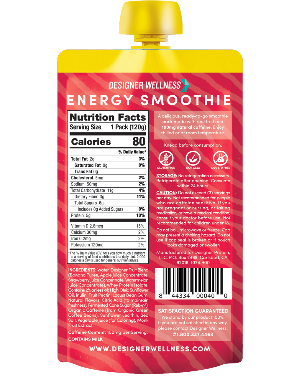 Energy Smoothies - Strawberry Watermelon 12 pack