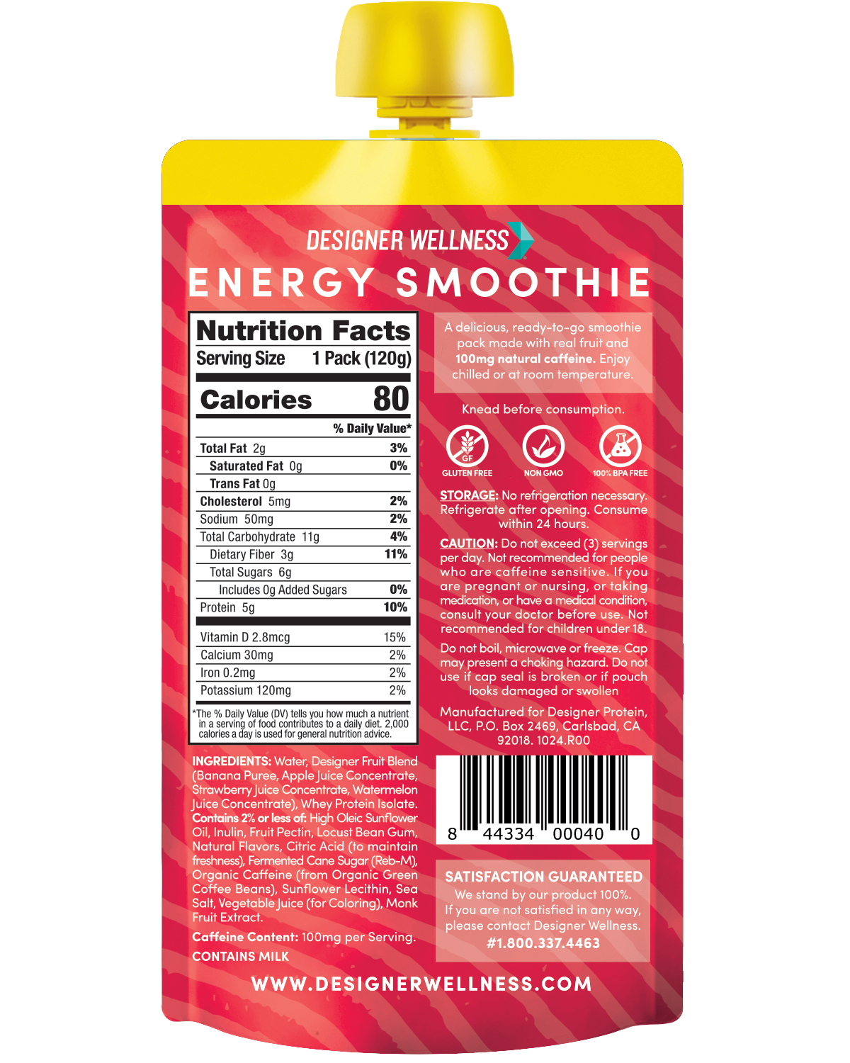 Energy Smoothies - Strawberry Watermelon 12 pack