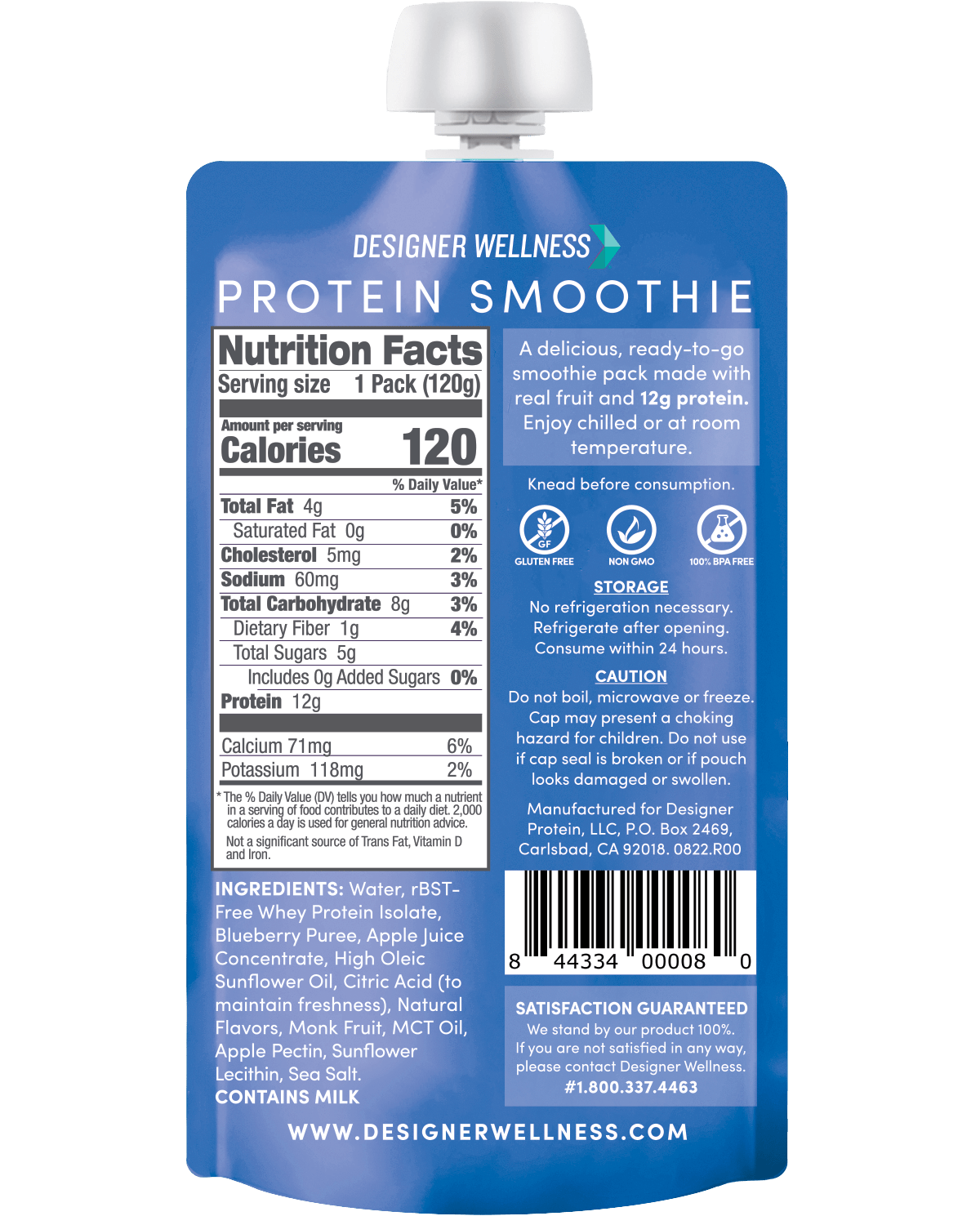 Protein Smoothie - Blueberry Vanilla 12 pack