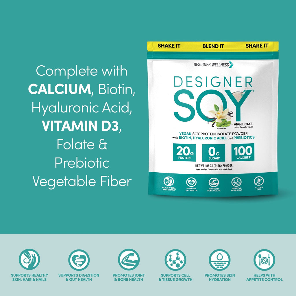 Designer Soy Protein Powder | Angel Cake Vanilla 1.87 lb