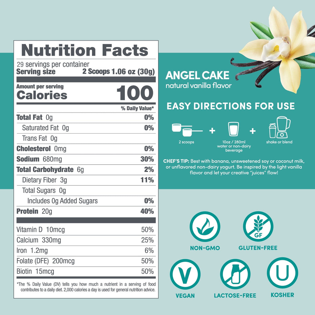 Designer Soy Protein Powder | Angel Cake Vanilla 1.87 lb