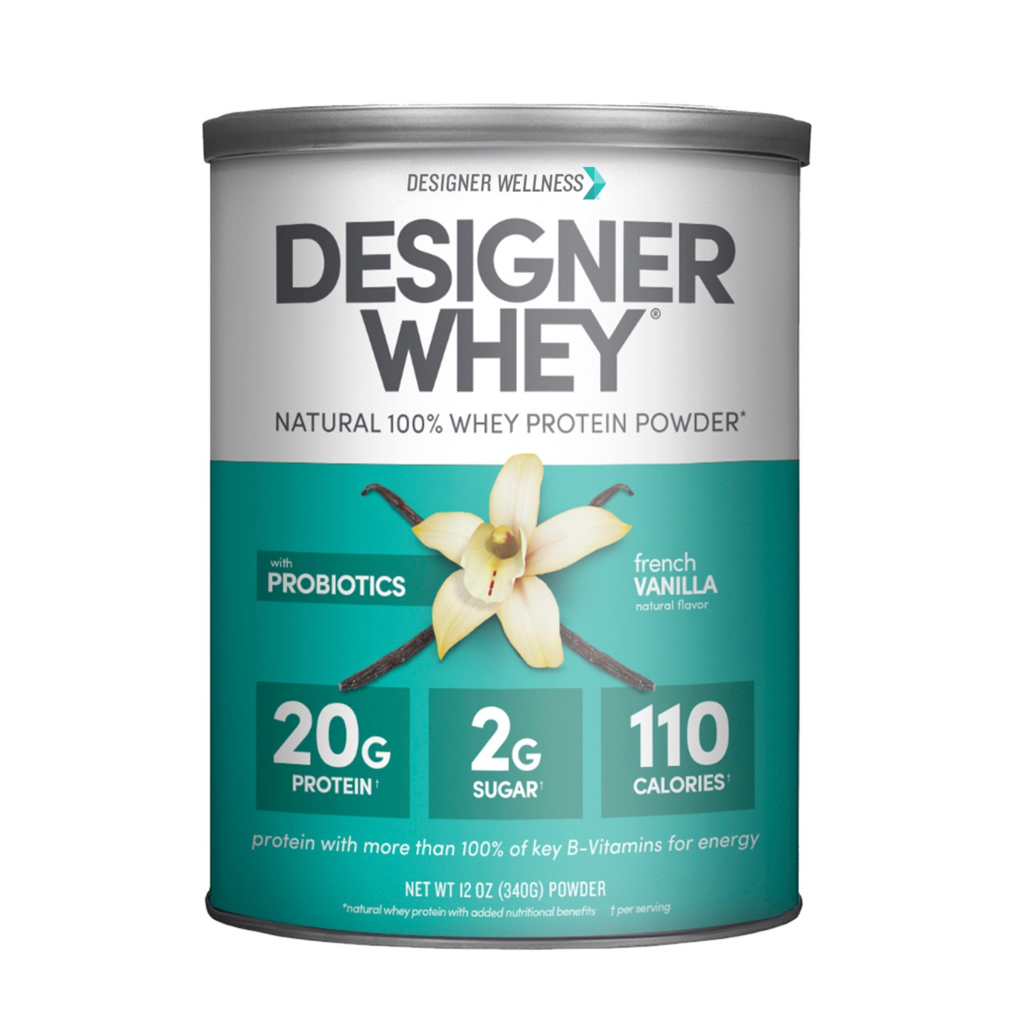 Vanilla Designer Whey 12 oz : 100% Whey Protein Powder- Designer Protein ®