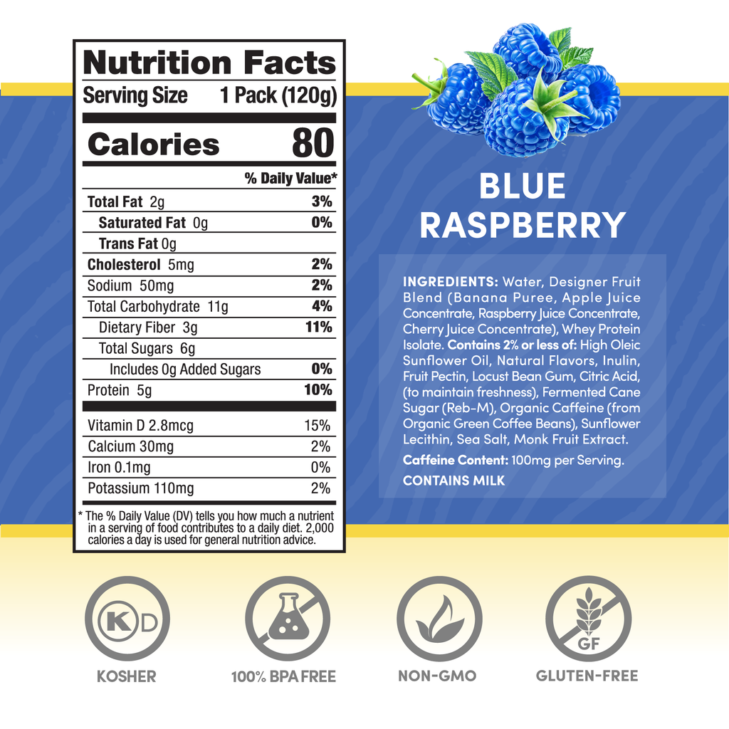 Energy Smoothies - Blue Raspberry 12 pack