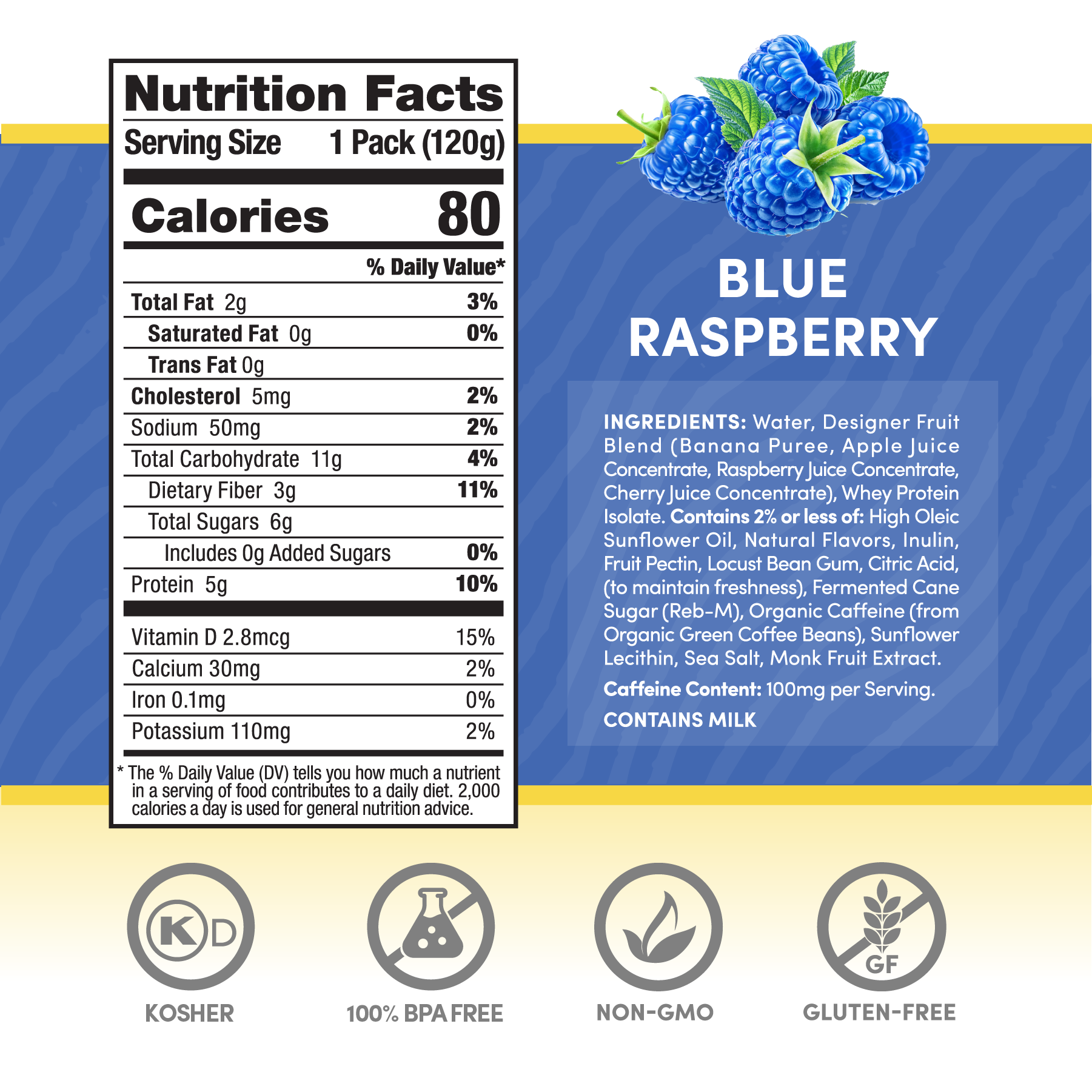 Energy Smoothies - Blue Raspberry 12 pack