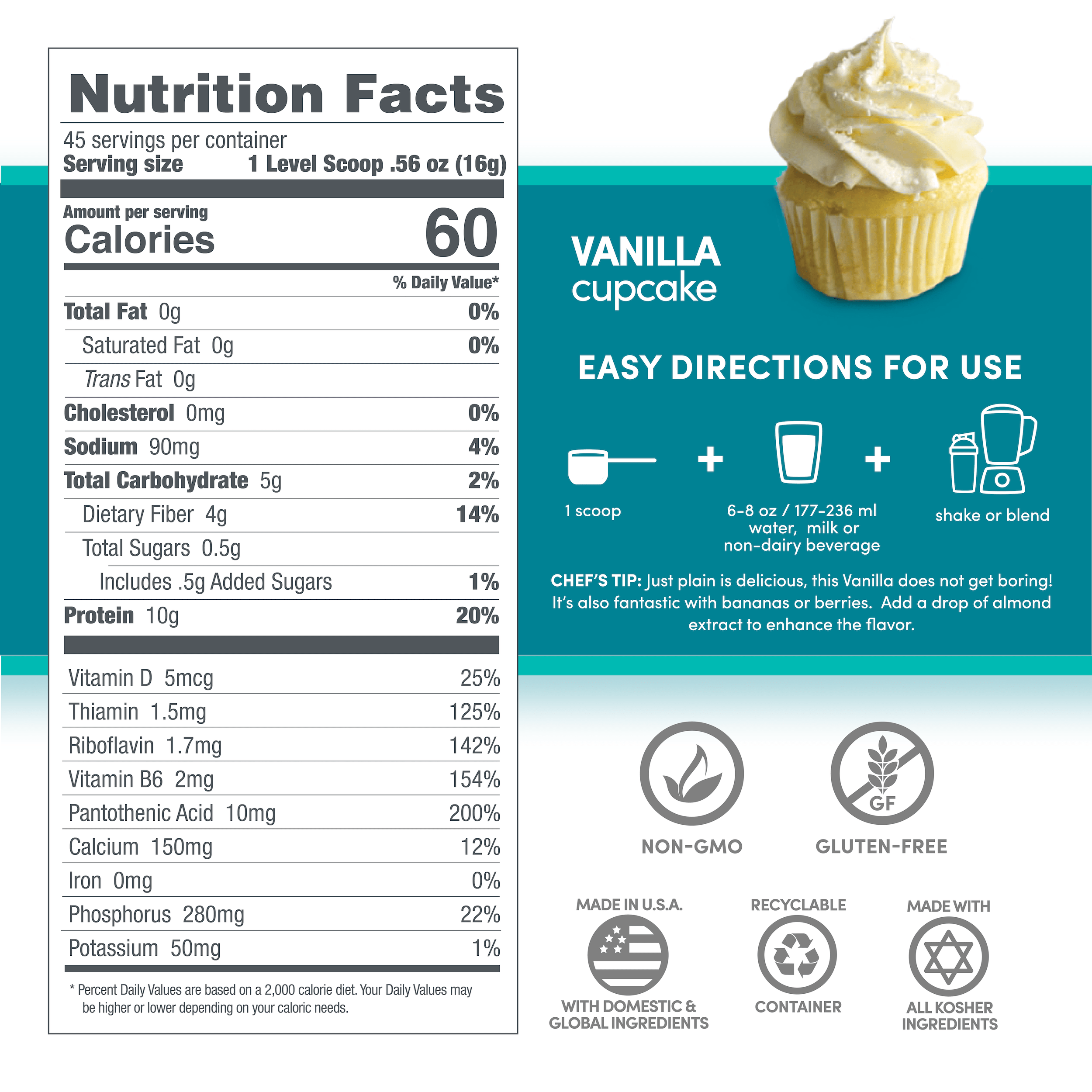 Designer Lite Vanilla Cupcake- 1.6 lb | Designer Protein®