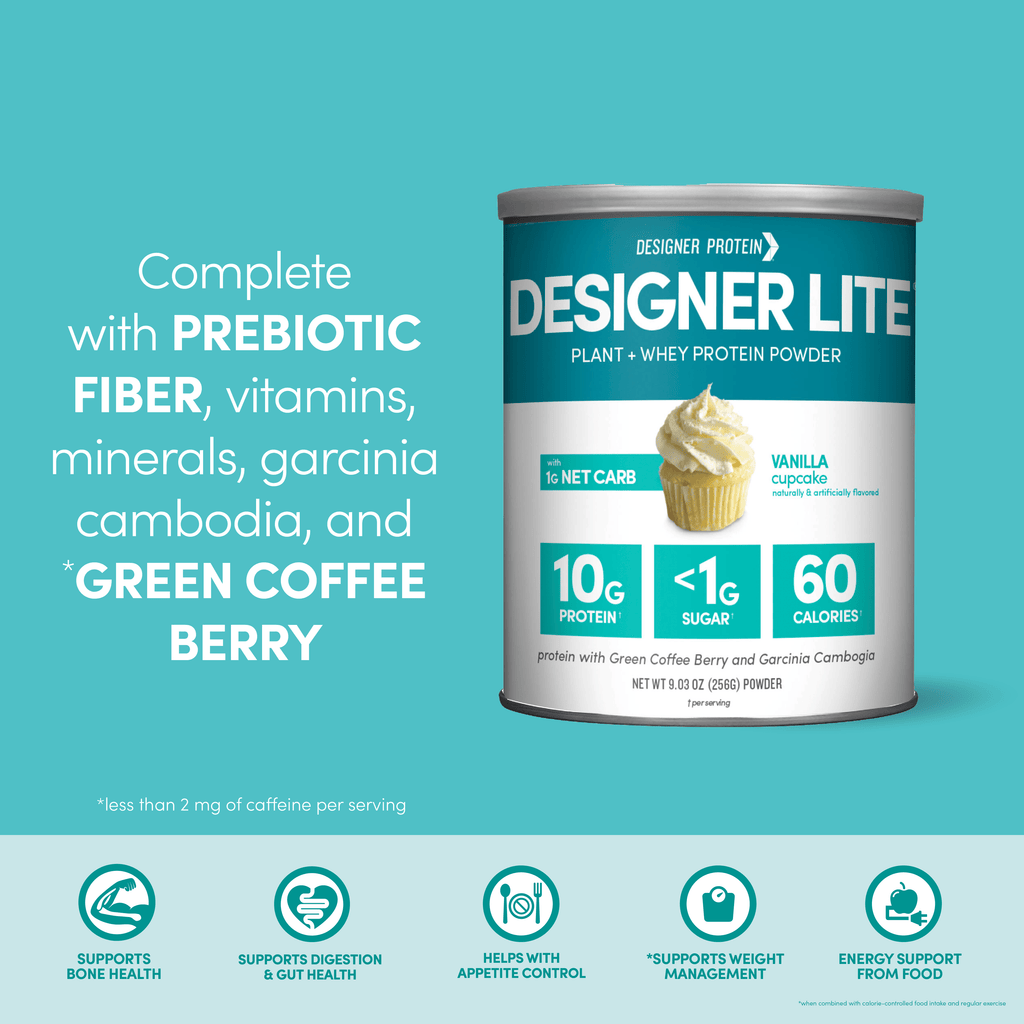 Designer Lite: Low Calorie Protein Powder | Vanilla Cupcake