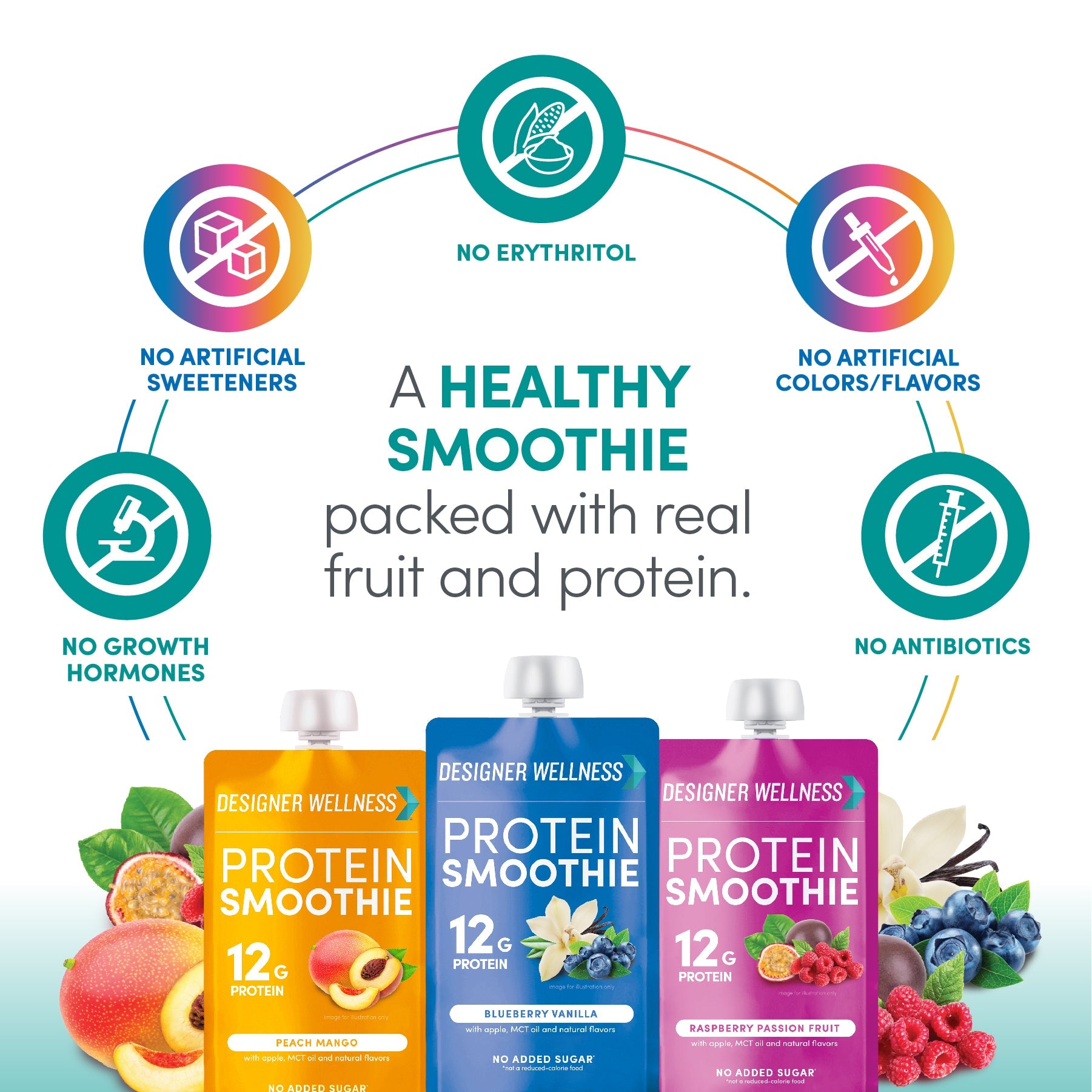 Protein Smoothie Super Fruit Variety - 12 pack
