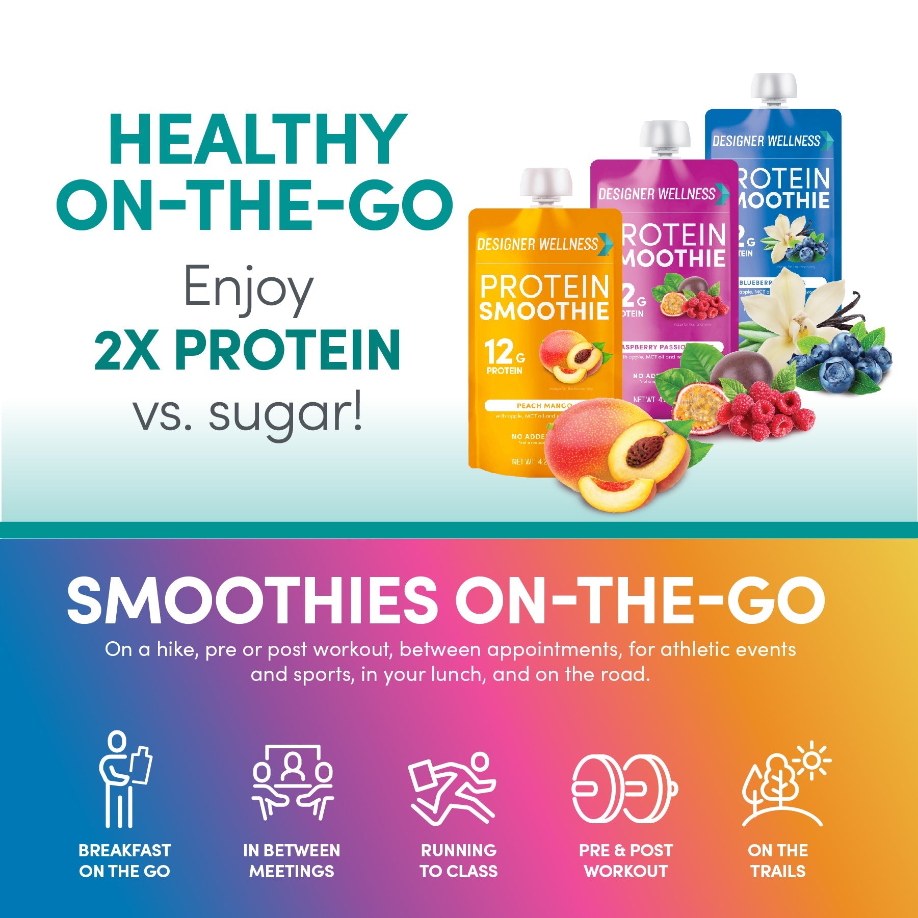 Protein Smoothie Super Fruit Variety - 12 pack