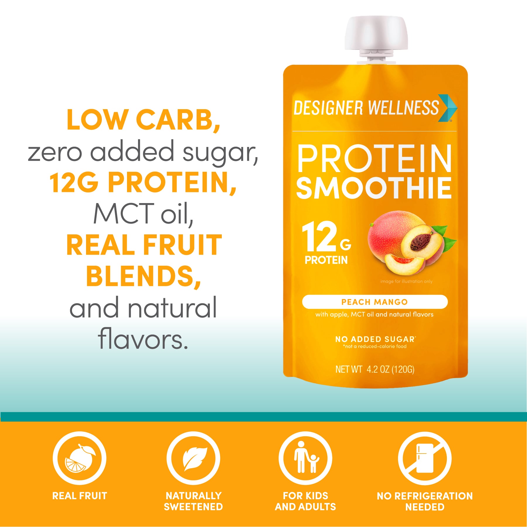 Protein Smoothie - Peach Mango 12 pack