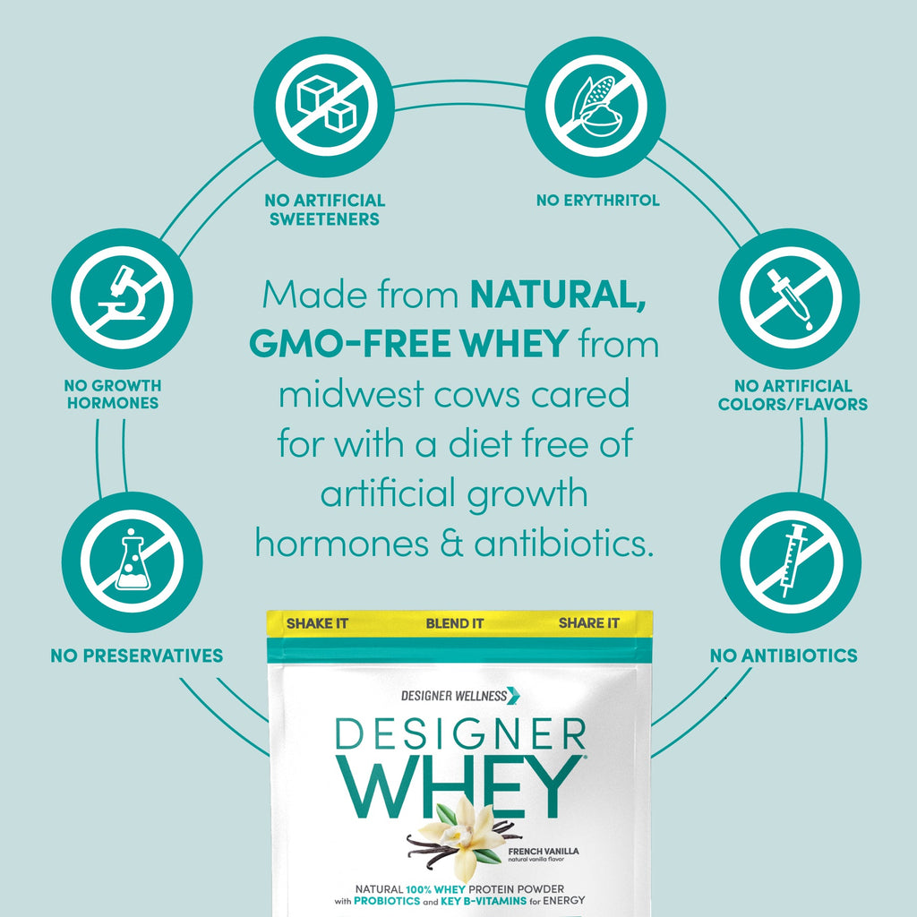 Vanilla Designer Whey 2 lb : 100% Whey Protein Powder- Designer Protein ®