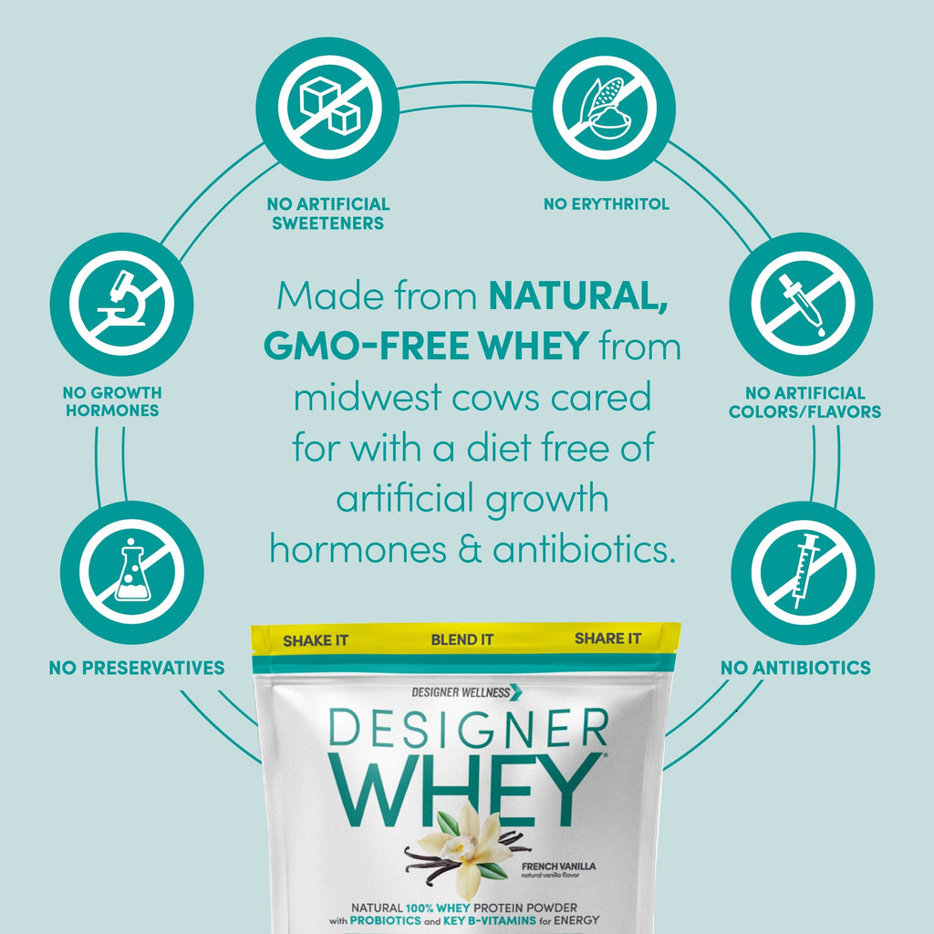 Vanilla Designer Whey 4lb Bag: 100% Whey Protein Powder Designer Protein ®