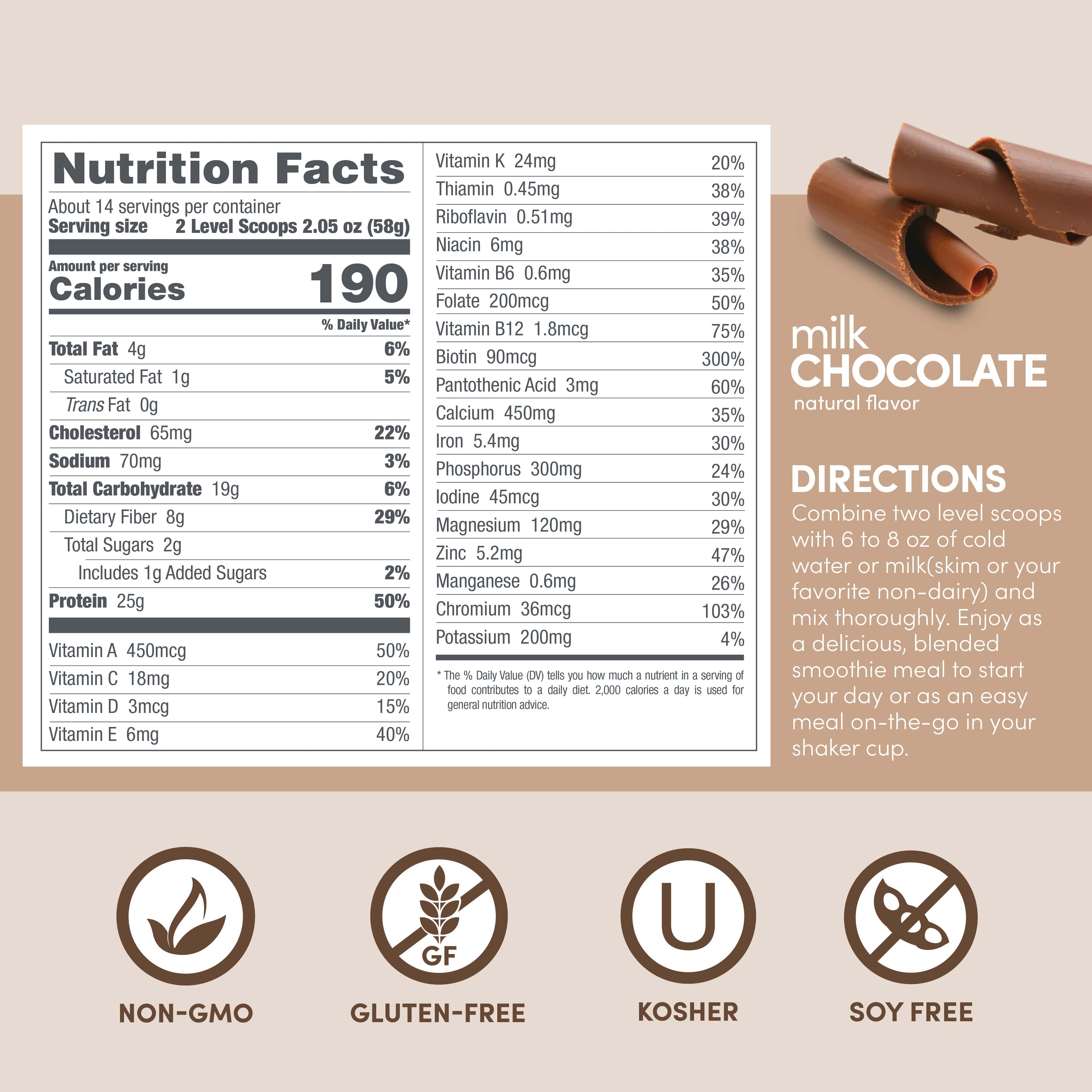 Designer Whey: Meal Replacement Protein Powder | Chocolate